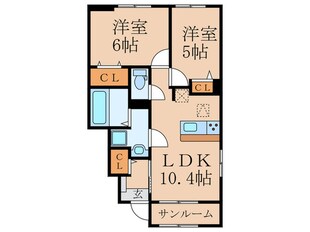 ポルタフォルトゥーナ　Ｂの物件間取画像